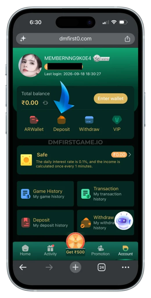 DM-FIRST-DEPOSIT