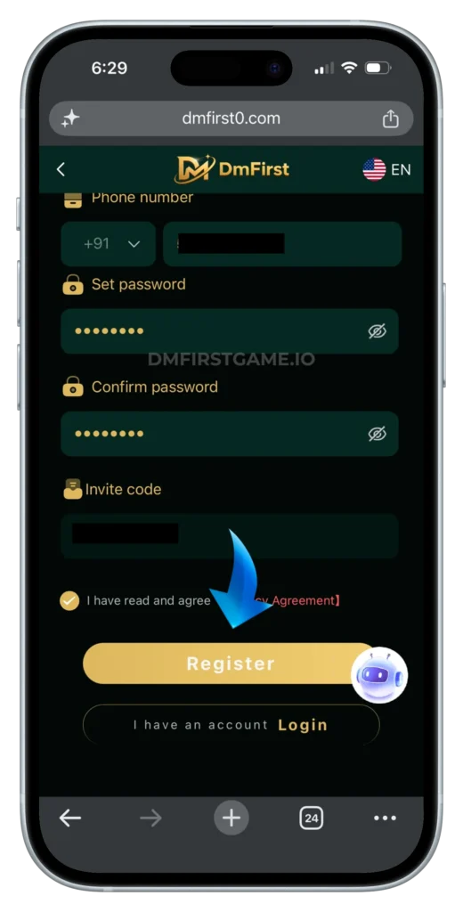 DM-FIRST-REGISTER-PAGE