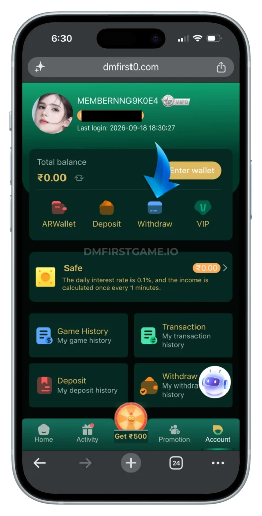 DM-FIRST-WITHDRAW
